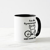 Lastenrad, Gegenwind formt, lässiges Design Tasse (VorderseiteRechts)