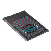 Lastenrad im Auge mit Strahlen Notizblock (Rechte Seite)