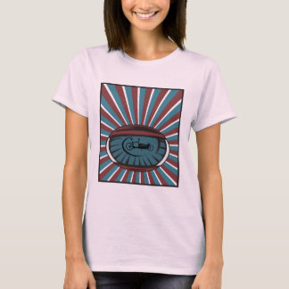 Lastenrad im Auge mit Strahlen T-Shirt