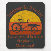 Lastenrad im Sonnenuntergang, Dein Name Mousepad (Vorne)