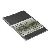 Lastenrad, Retro, Cargobike Notizblock (Rechte Seite)