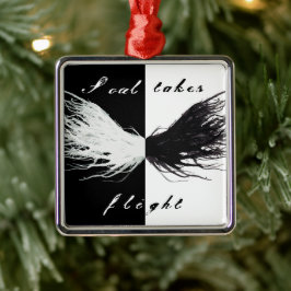 Laster und Tugenden Schwarz-weiße Alkohol-Tinten-K Ornament Aus Metall
