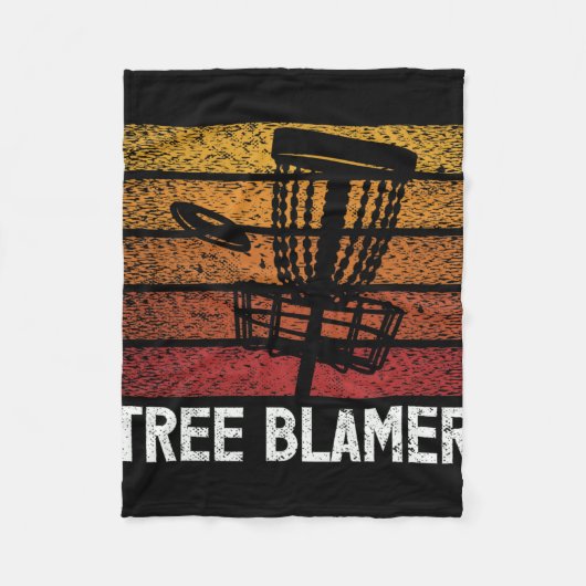 Lästermaul über Bäume Lustiges Disc-Golf-Design Fleecedecke (Vorderseite)