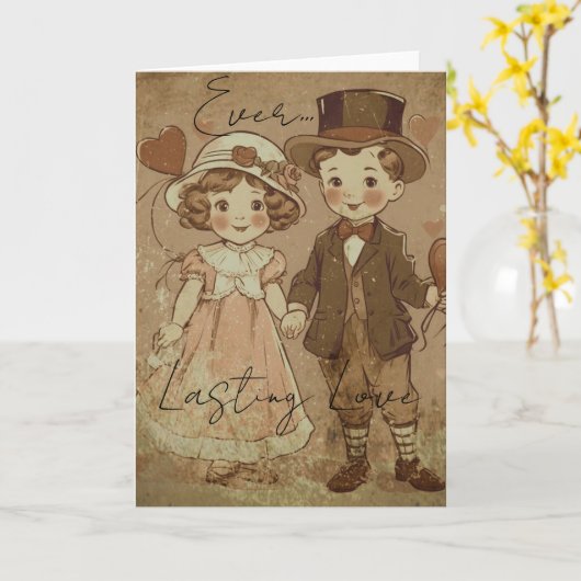 Lasting love Valentine's Karte (Gelbe Blume)