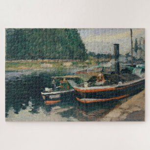 Lastkähne in Pontoise (1876) von Camille Pissarro Puzzle