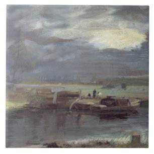 Lastkähne John Constables auf dem Stour mit Fliese