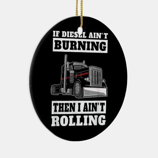 Lastkraftwagen 18 Lastkraftwagenfahrer Keramik Ornament (Rechts)