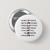 Lastkraftwagen Akrostische Berufliche Merkmale Stä Button (Vorne & Hinten)