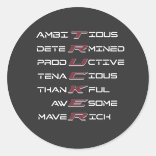 Lastkraftwagen Akrostische Berufliche Merkmale Stä Runder Aufkleber