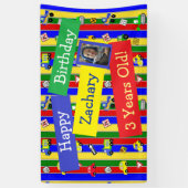 Lastkraftwagen, Autos, Traktoren und Verkehrszeich Banner (Vertikal)