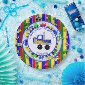 Lastkraftwagen, Autos, Traktoren und Verkehrszeich Pappteller (Party)