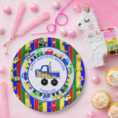 Lastkraftwagen, Autos, Traktoren und Verkehrszeich Pappteller (Party)