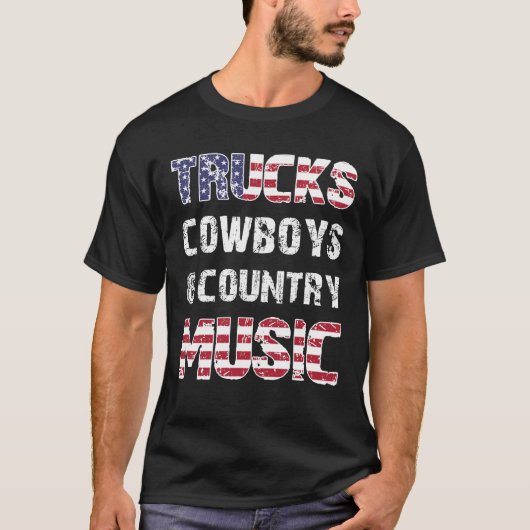 Lastkraftwagen Cowboys und Countrymusik T-Shirt (Vorderseite)