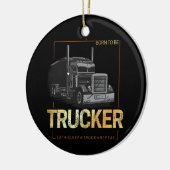 Lastkraftwagen, der Geboren als Lastwagenfahrer Vi Keramik Ornament (Links)