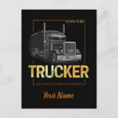 Lastkraftwagen, der Geboren als Lastwagenfahrer Vi Postkarte (Vorderseite)