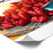 Lastkraftwagen der Liebe - Herz auf Rädern Poster (Ecke)