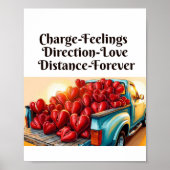 Lastkraftwagen der Liebe - Herz auf Rädern Poster (Vorne)