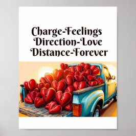 Lastkraftwagen der Liebe - Herz auf Rädern Poster