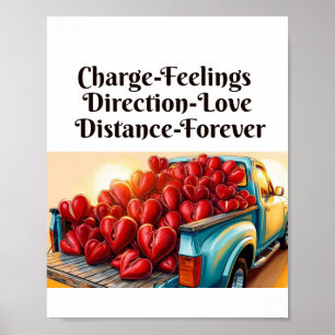 Lastkraftwagen der Liebe - Herz auf Rädern Poster