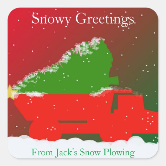 Lastkraftwagen, Lastkraftwagen, Lastkraftwagen, St Quadratischer Aufkleber (Vorderseite)