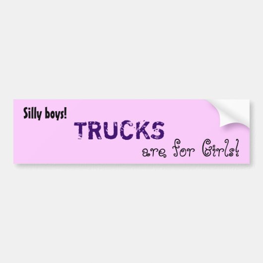 Lastkraftwagen sind für Girls Autoaufkleber (Vorne)