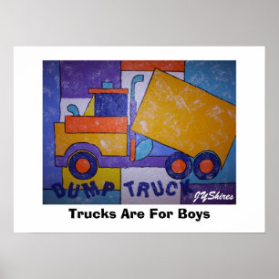 Lastkraftwagen sind für Jungen Poster