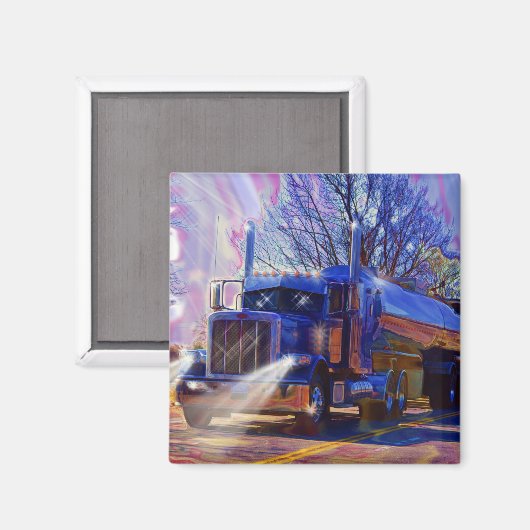 Lastkraftwagen Tanker Lkw Schwertransporte Geschen Magnet (Vorderseite/Rückseite)