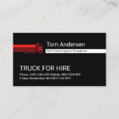 Lastkraftwagenfahrer Visitenkarte (Vorderseite)