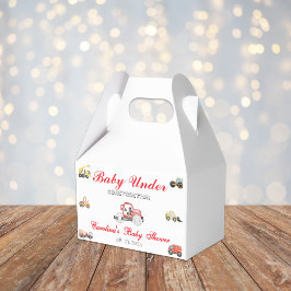 Lastwagen Baby im Bau Babydusche Geschenkschachtel