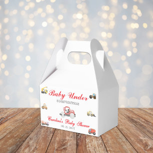 Lastwagen Baby im Bau Babydusche Geschenkschachtel