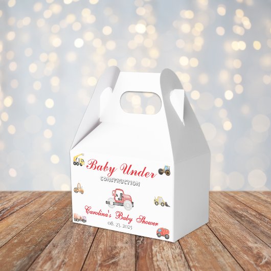 Lastwagen Baby im Bau Babydusche Geschenkschachtel