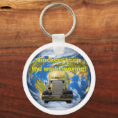 Lastwagen Behielt die Welt Schlüsselanhänger (Vorderseite)