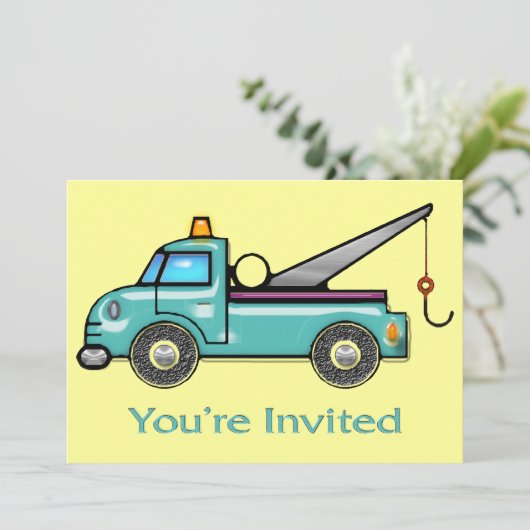 Lastwagen-Einladung Einladung (Stehend Vorderseite)