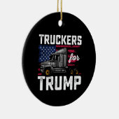 Lastwagen für die Präsidentschaftswahl von Trump V Keramik Ornament (Rechts)