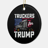 Lastwagen für die Präsidentschaftswahl von Trump V Keramik Ornament (Links)