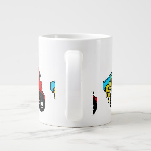 Lastwagen für Kinder| Personalisierte Bezeichnung Jumbo-Tasse (Rückseite)