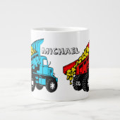 Lastwagen für Kinder| Personalisierte Bezeichnung Jumbo-Tasse (Vorderseite)