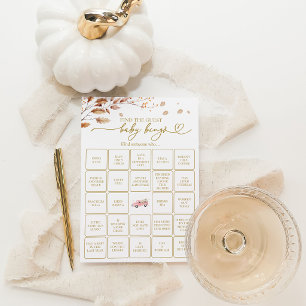 Lastwagen Herbst Mädchen Baby Shower Finde den Gas Einladung