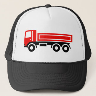 Lastwagen mit Kipper Truckerkappe