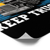 Lastwagenfahrer Vintager Retro Wir sind die Poster (Ecke)