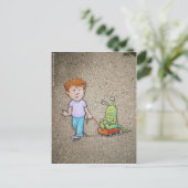 Lastwagenfahrt der sluggos postkarte (Stehend Vorderseite)