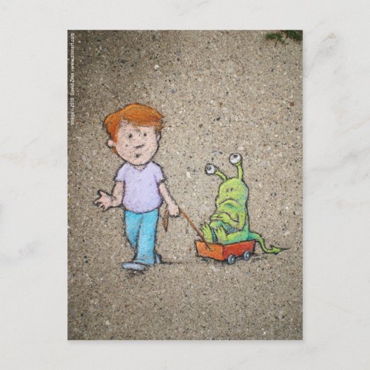 Lastwagenfahrt der sluggos postkarte (Vorderseite)