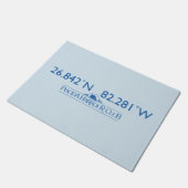 Lat/Lon Tür-Matte Fußmatte (Schrägansicht)