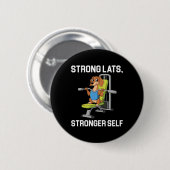 Lat Pulldown Bodybuilding Fitness Workout Button (Vorne & Hinten)