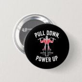 Lat Pulldown Bodybuilding Fitness Workout Button (Vorne & Hinten)