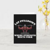 Lat Pulldown Bodybuilding Fitness Workout Karte (Gelbe Blume)