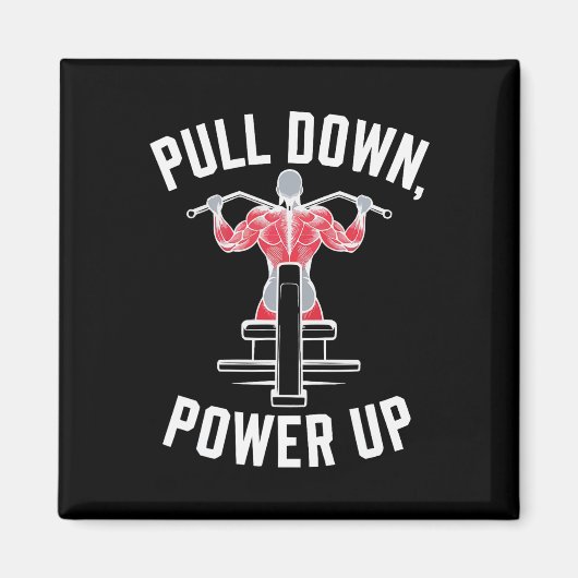 Lat Pulldown Bodybuilding Fitness Workout Magnet (Vorne)