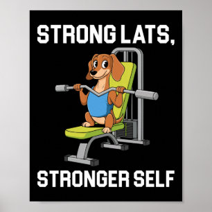 Lat Pulldown Bodybuilding Fitness Workout Poster