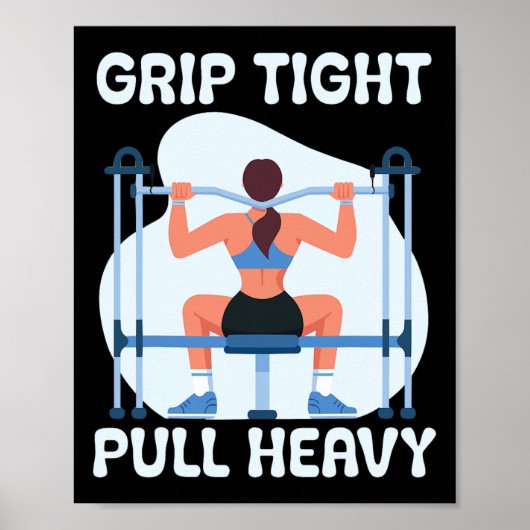 Lat Pulldown Bodybuilding Fitness Workout Poster (Vorne)