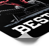 Lat Pulldown Bodybuilding Fitness Workout Poster (Ecke)